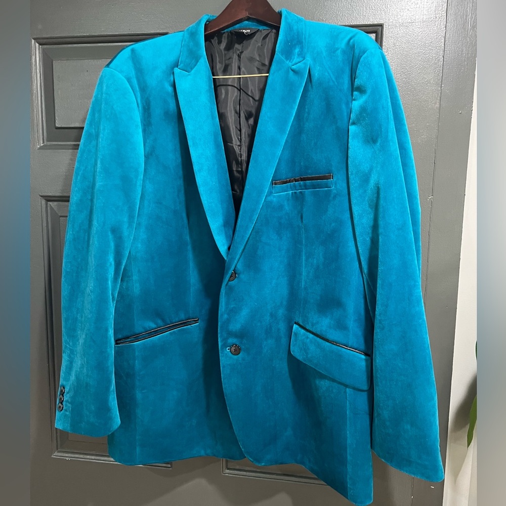 Alfanj XXL men velvet blazer jacket